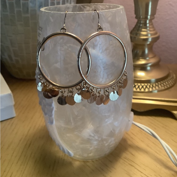 Earrings Round gold tone pierced with round dangling balls. - Picture 1 of 5